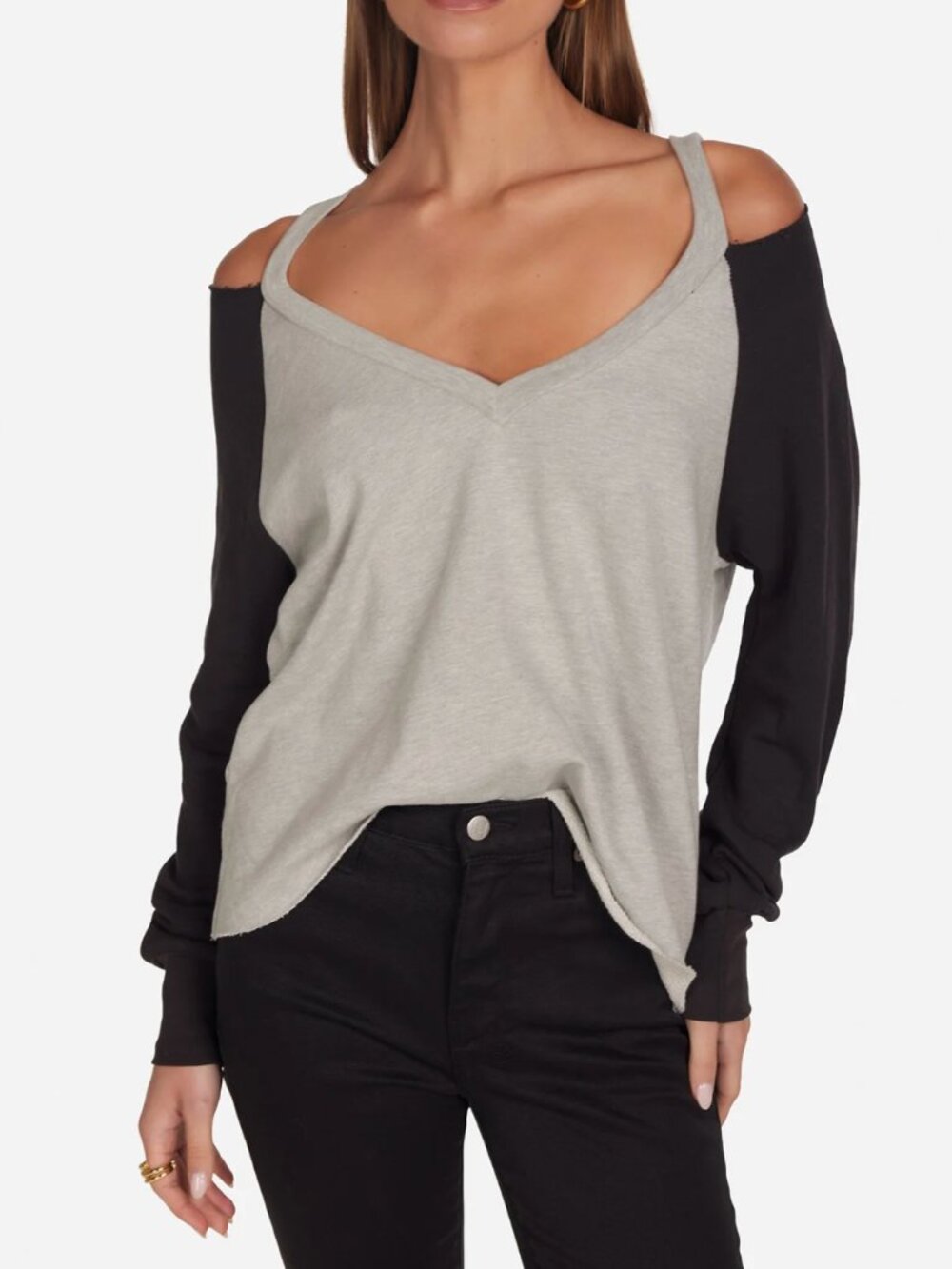 NEW Michael Lauren Benjamin Heather Grey/Onyx - Women's XS